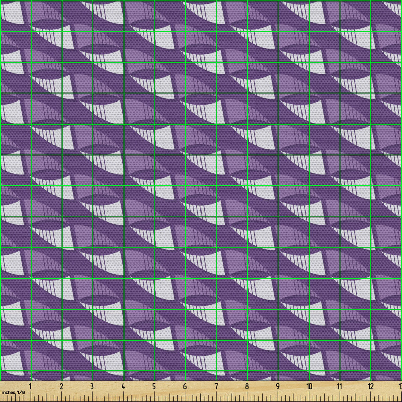 Geometrik Parça Kumaş Göz Alıcı Yarım Silindirler ile Şık Desen