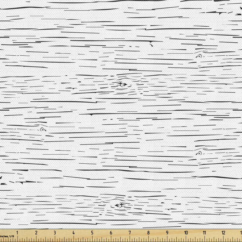 Monokrom Parça Kumaş Ahşap Tahta Odun Yüzeyi Çatlakları Çizimi 