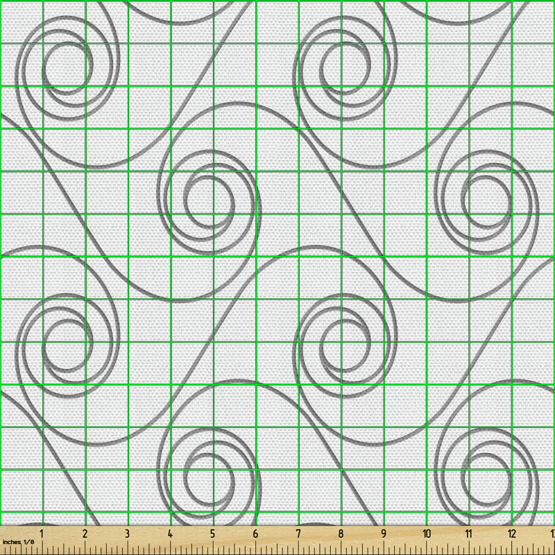 Çizgili Parça Kumaş Geometrik Soyut Sarmal Sarmaşık Tasarım