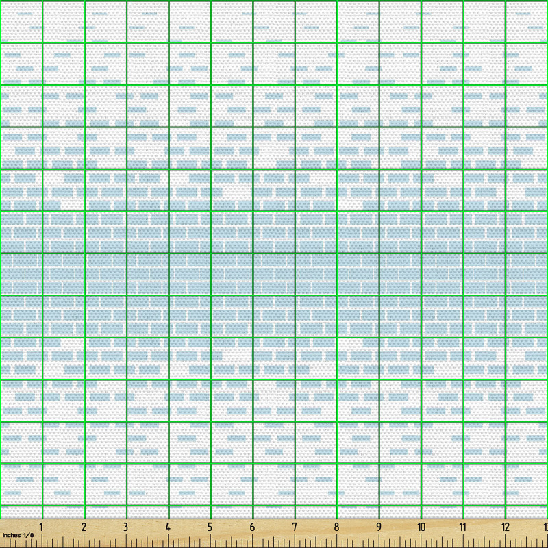 Geometrik Parça Kumaş Minimal Mavi Dikdörtgen Desenli