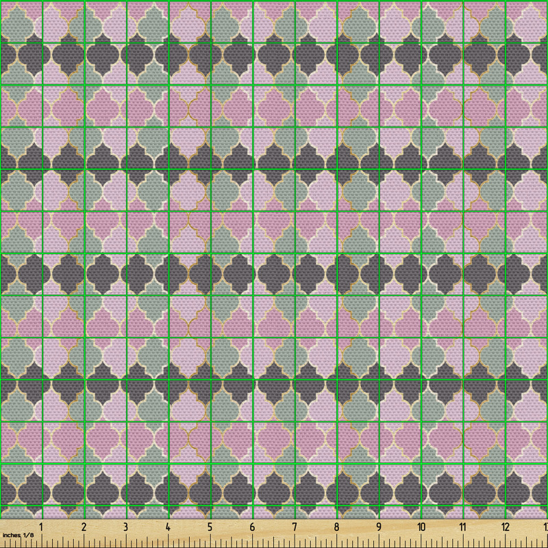 Geometrik Parça Kumaş Pastel Tonlarda Minimal Tarihi Tasarım