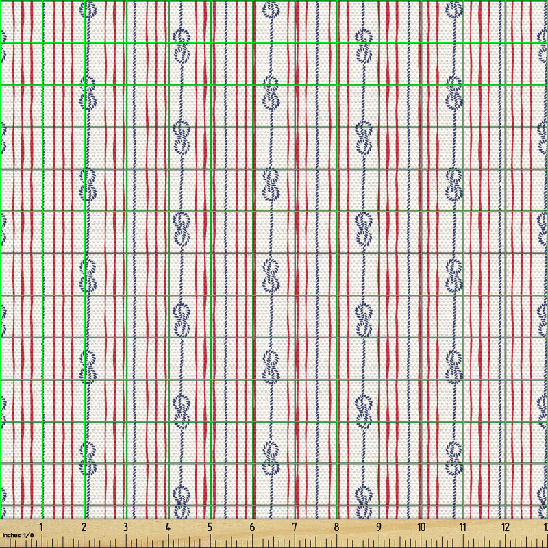 Denizci Parça Kumaş Dikey Yönlü Sıralı İlmik Düğümler Deseni