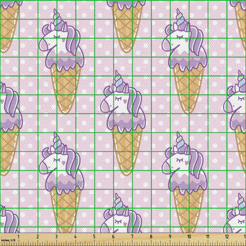 Eğlenceli Parça Kumaş Sevimli At Dondurma Kornetleri Grafik