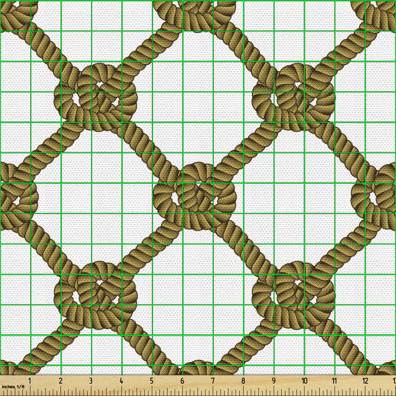 Simetrik Parça Kumaş Halat Düğümleri ile Geometrik Desenler