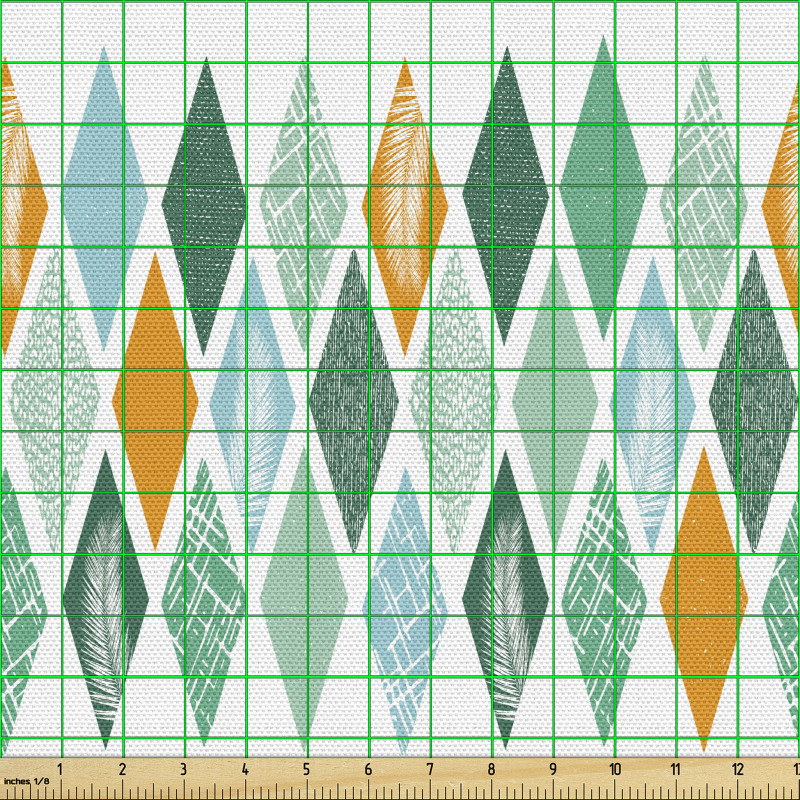 Geometrik Parça Kumaş Modern Süslemeli Baklava Dilimi Motifleri