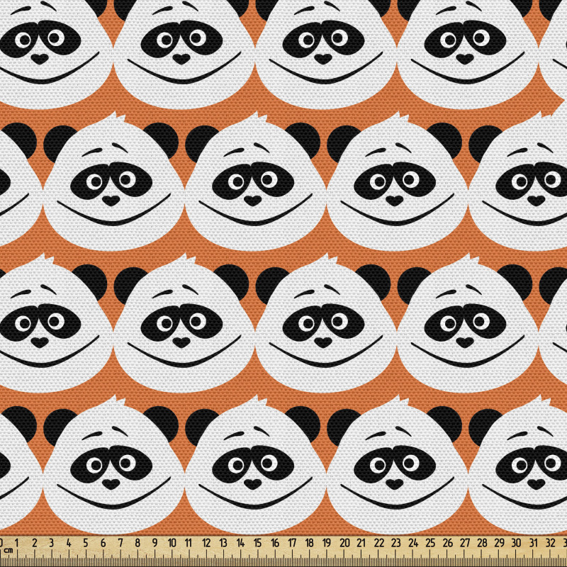 Hayvan Parça Kumaş Komik Sevimli Gülümseyen Eğlenceli Panda