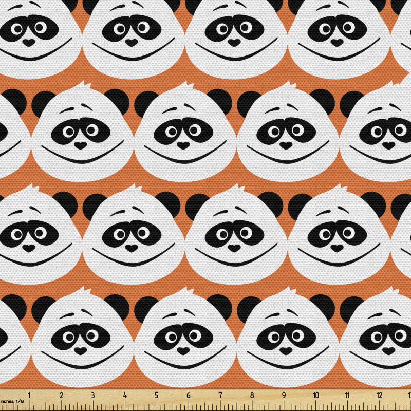 Hayvan Parça Kumaş Komik Sevimli Gülümseyen Eğlenceli Panda