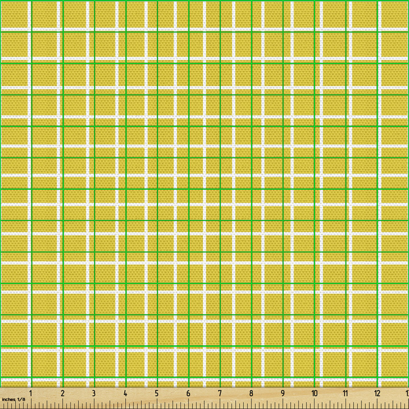 Minimal Parça Kumaş Geometrik ve Simetrik Stilde Kareli Desen