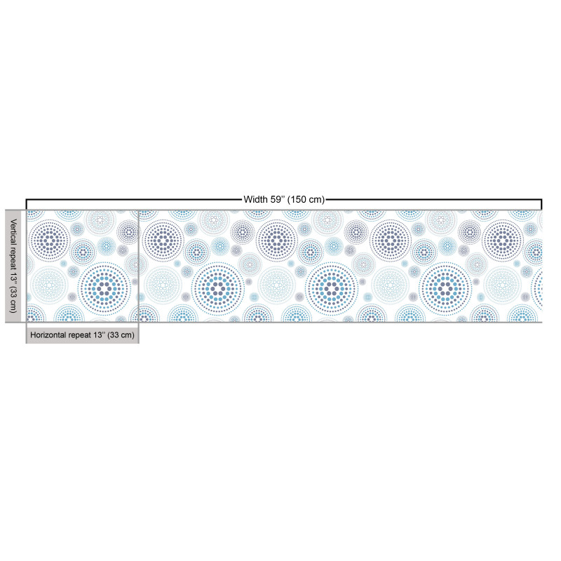 Geometrik Parça Kumaş Modern Tasarım Pastel İçiçe Noktalı Desen