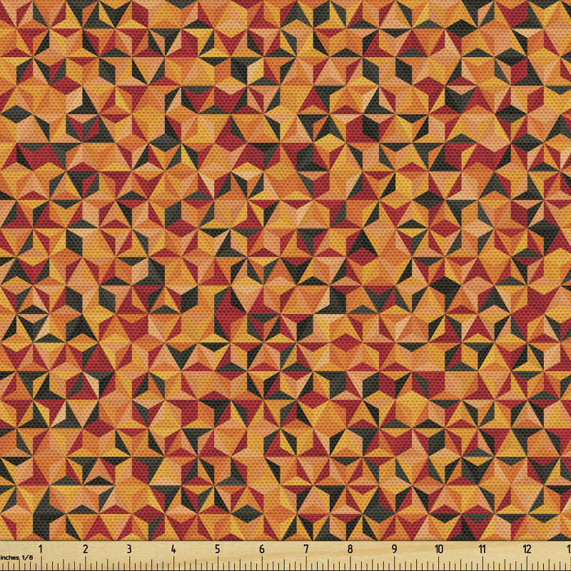 Geometrik Parça Kumaş Mozaik Üçgenler Desenli