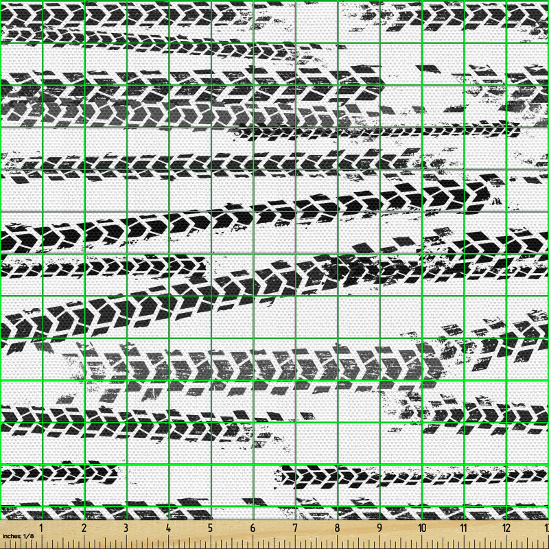 Otomotiv Parça Kumaş Araç Lastik İzleri Desenli