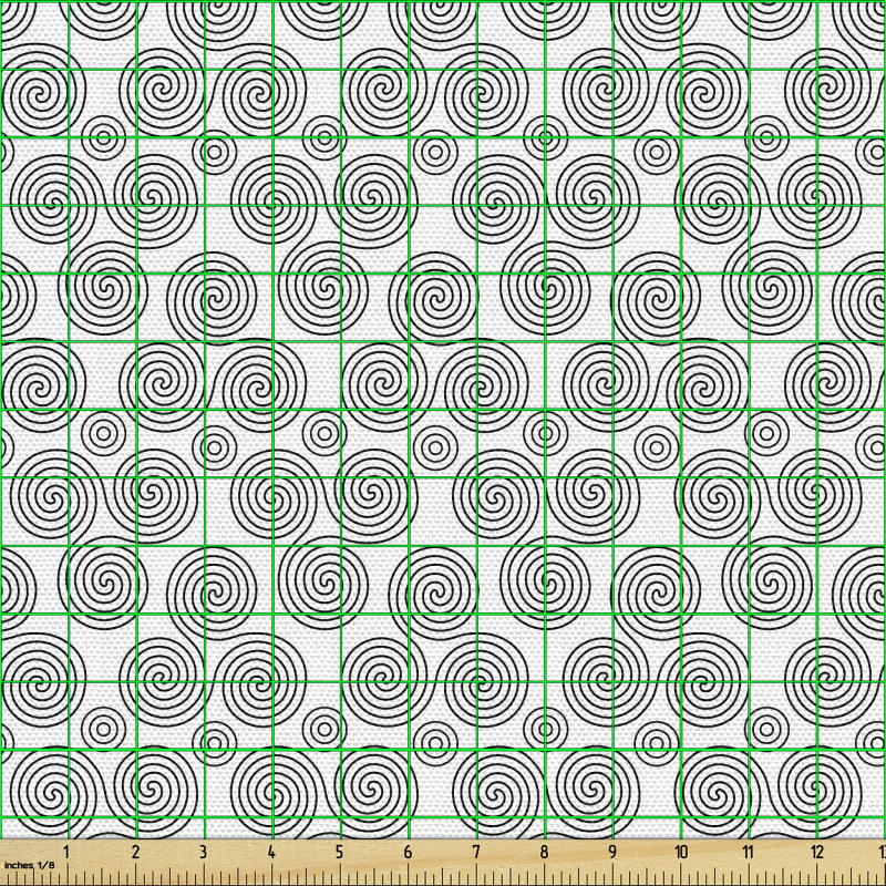 Spiral Parça Kumaş İlüzyonel Sonsuz Geometrik Girdap Çizimleri