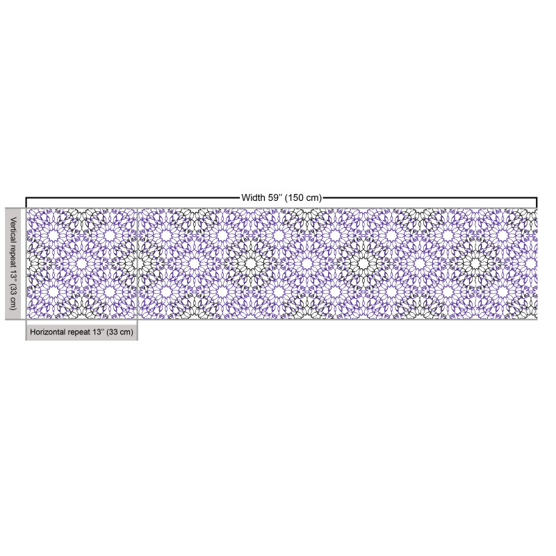 Geometrik Parça Kumaş Sanatsal Soyut Çiçeksi Mandala Çizimleri