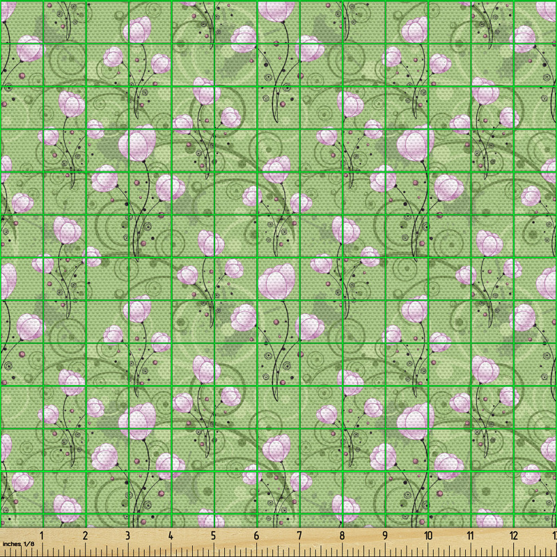 Doğa Parça Kumaş Bahar Esintili Klasik Çiçek Dalları Motifi 