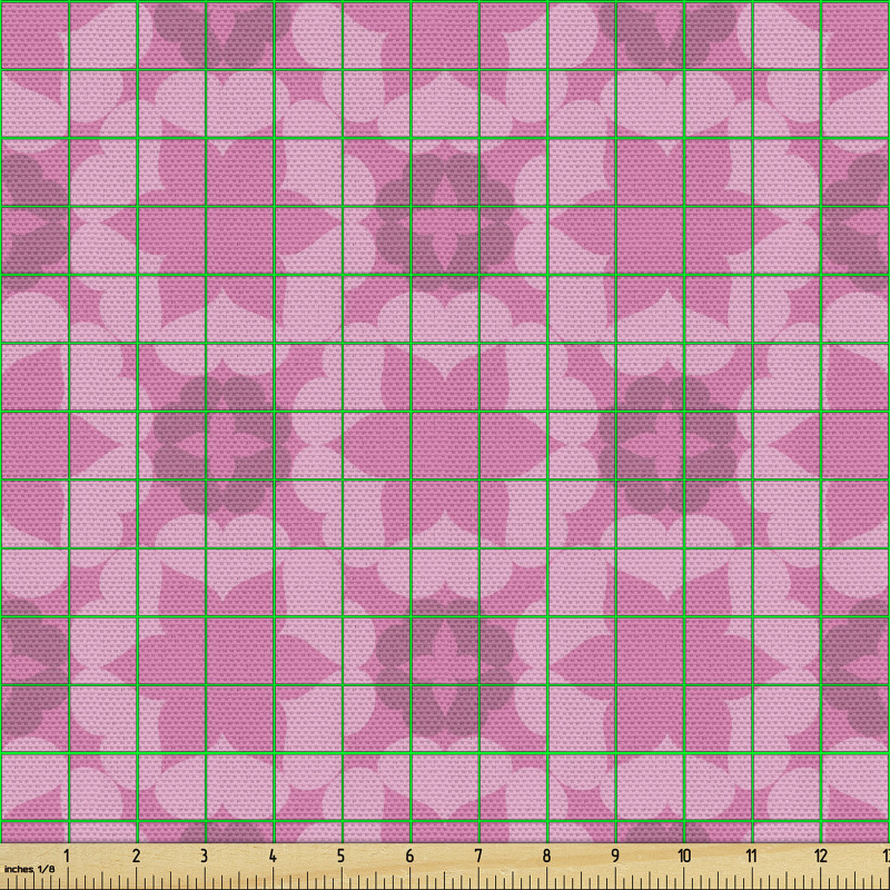 Geometrik Parça Kumaş Pastel Romantik Soyut Çiçek Kompozisyonu