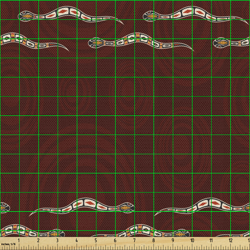 Tribal Parça Kumaş Afrika İlhamlı Tribal Sanatsal Yılan Deseni