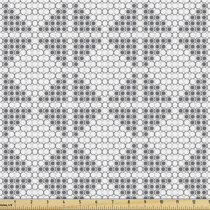 Geometrik Parça Kumaş Dairelerle Baklava Deseni 