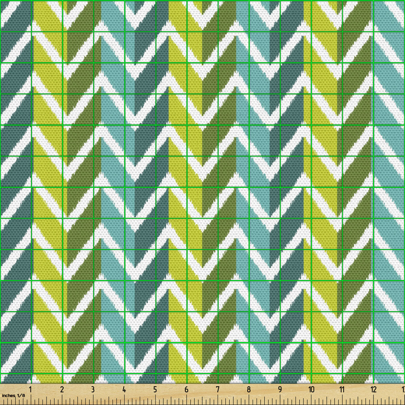 Soyut Parça Kumaş Geometrik Stil Dizayn Edilmiş Zikzaklı Desen