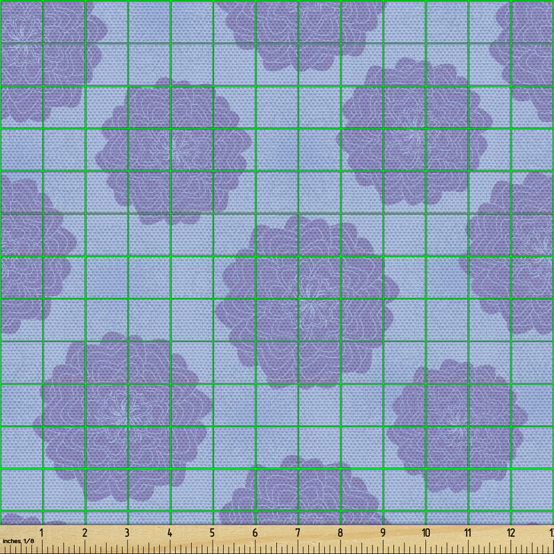 Floral Parça Kumaş Büyük Çiçek Desenli