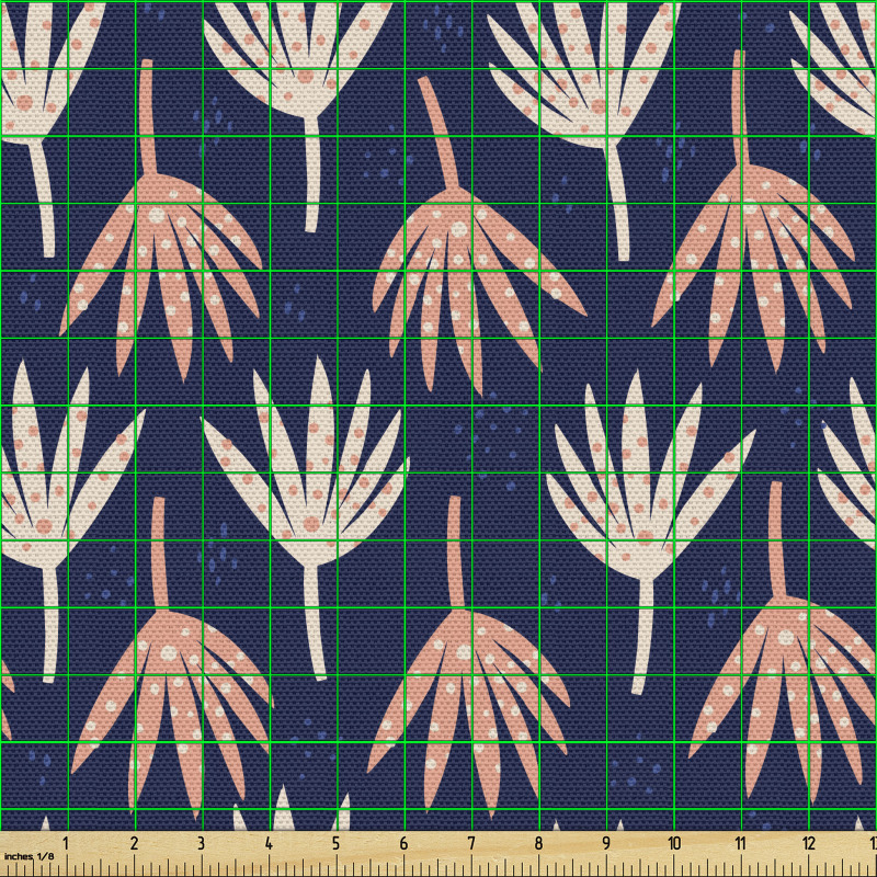 Benekli Parça Kumaş Grafik Tasarım Egzotik Tropik Yaprak Deseni