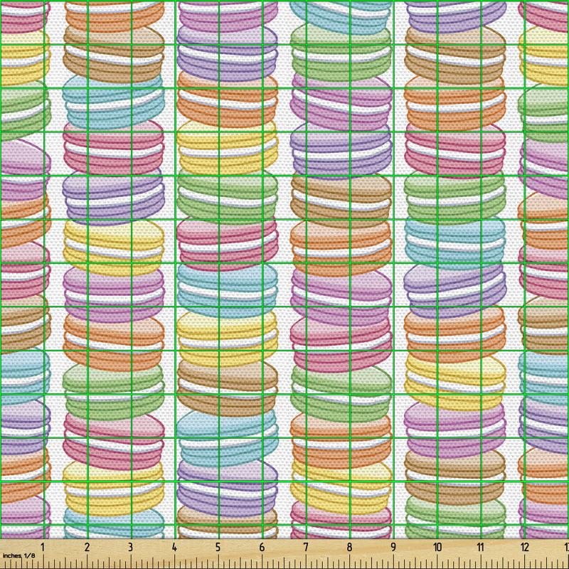 Rengarenk Parça Kumaş Simetrik Düzlemde Çoklu Şekerli Kurabiye