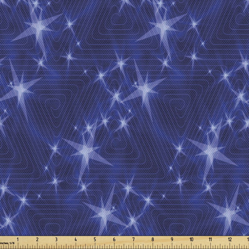 Geometrik Parça Kumaş Üçgen Labirentli Zemin ile Parlak Yıldız