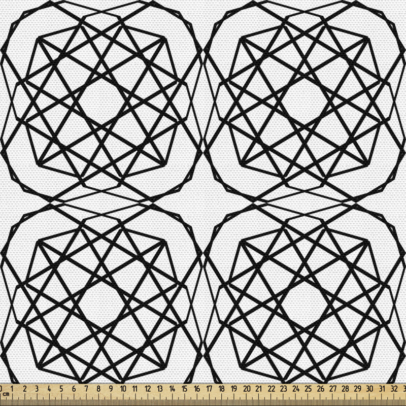 Mozaik Parça Kumaş Kesişen Çizgiler ve Şık Geometrik Desenler