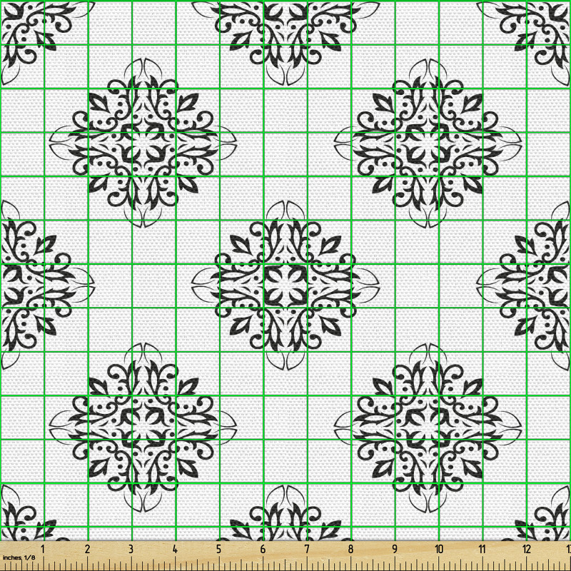 Çiçek Parça Kumaş Geometrik Simetrik Klasik Süsleme Motifleri
