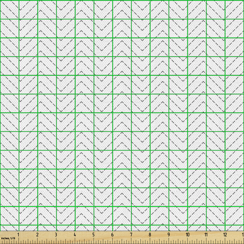 Moda Parça Kumaş Soluk ve İnce Kesik Zikzak Geometrik Çizgiler