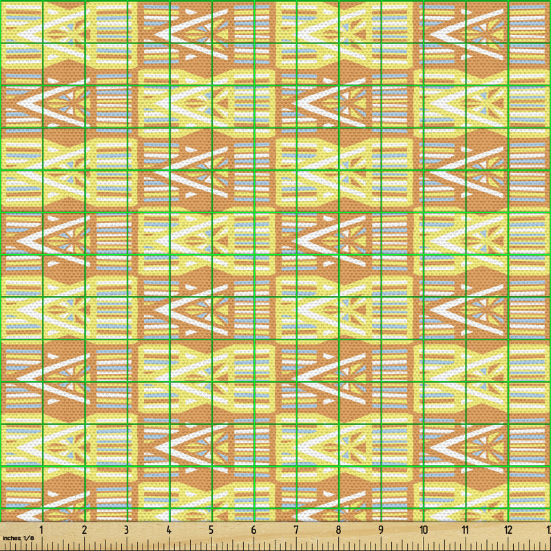 Geometrik Parça Kumaş Tribal Çizgili Desen