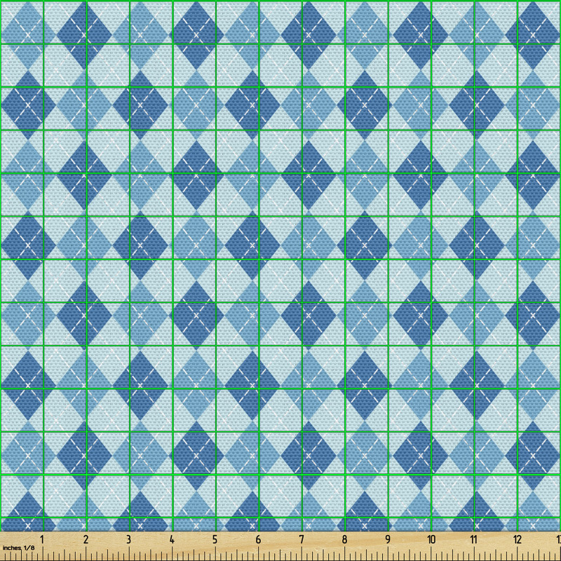 Geometrik Parça Kumaş Baklava Deseni Tek Tonlu Çapraz Çizgiler