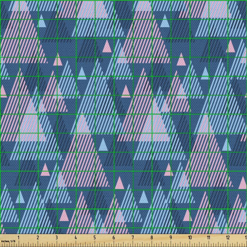 Geometrik Parça Kumaş Çizgili Üçgenler Grafik Soyut Tasarım 
