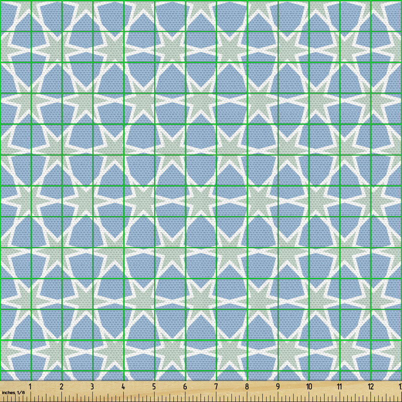 Doğa Parça Kumaş Geometrik Yıldız Sarmalı