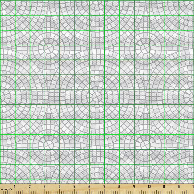 Mozaik Parça Kumaş Geometrik Soyut Dairesel Dekoratif Tasarım 