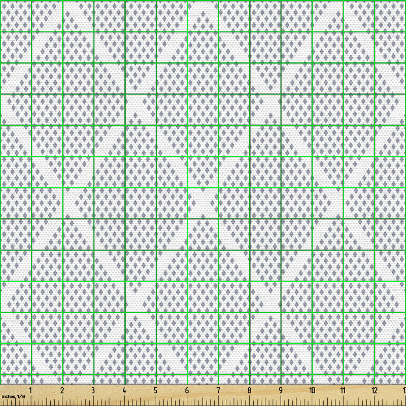Geometrik Parça Kumaş Tekrarlanan Soyut Tarzda Elmas Desen