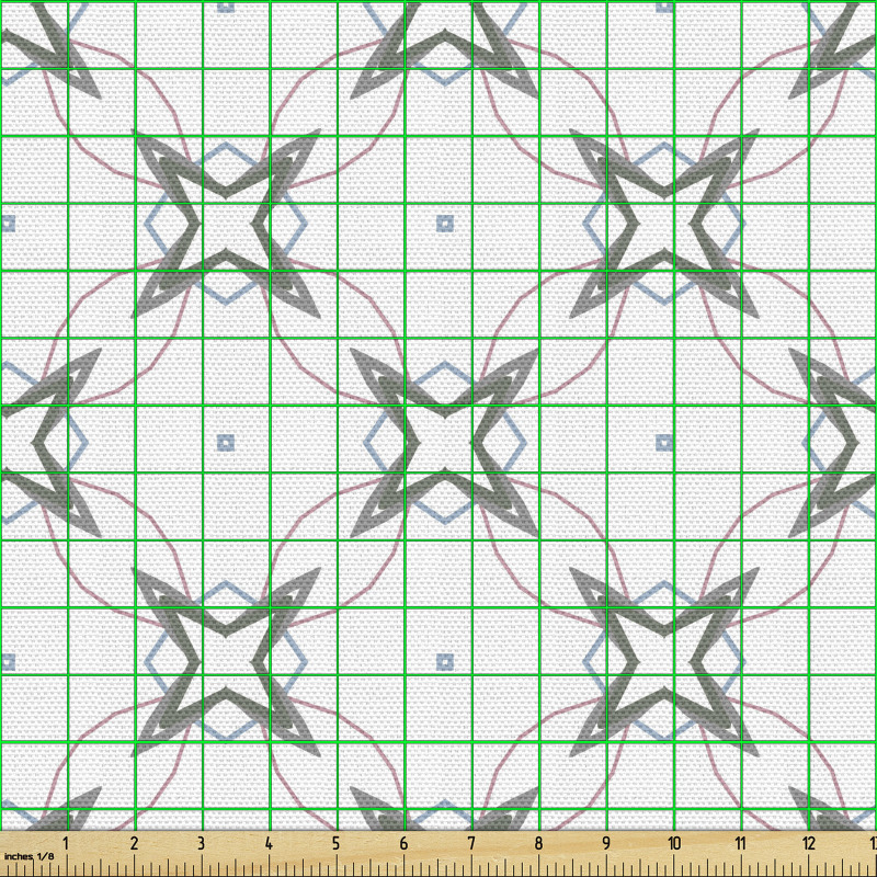 Soyut Parça Kumaş Yıldız Şekli İlhamlı Geometrik Model Tasarım
