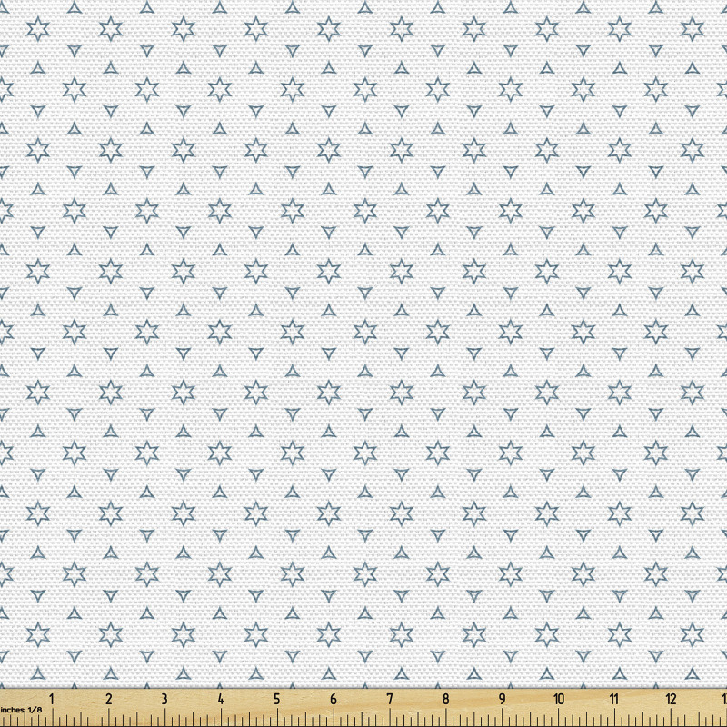 Geometrik Parça Kumaş Yıldız ve Üçgen Desenli