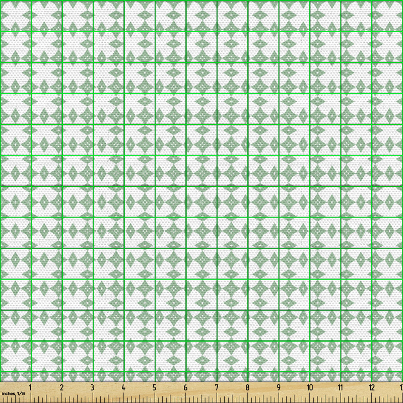 Geometrik Parça Kumaş Minik Dörtgenler Desenli