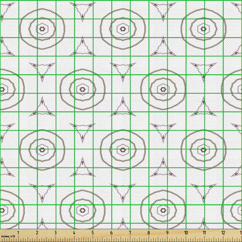 Geometrik Parça Kumaş İç İçe Geçmiş Modern Dairesel Çizgiler