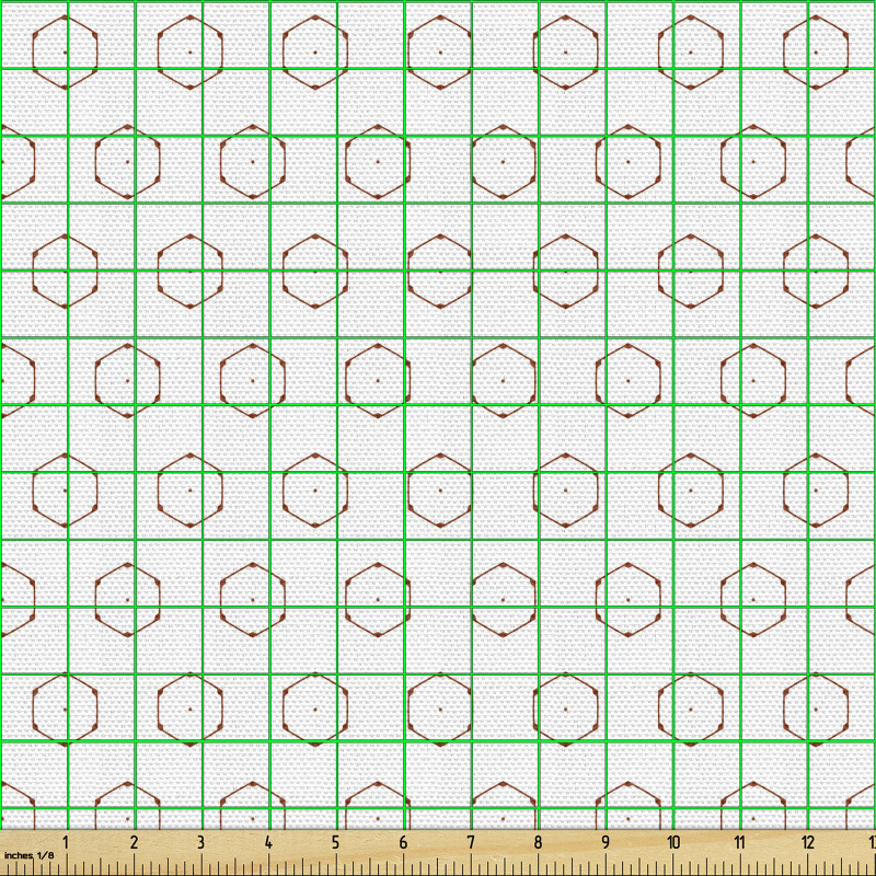 Geometrik Parça Kumaş Soyut Tekrar Eden Küçük Tek Altıgenler 