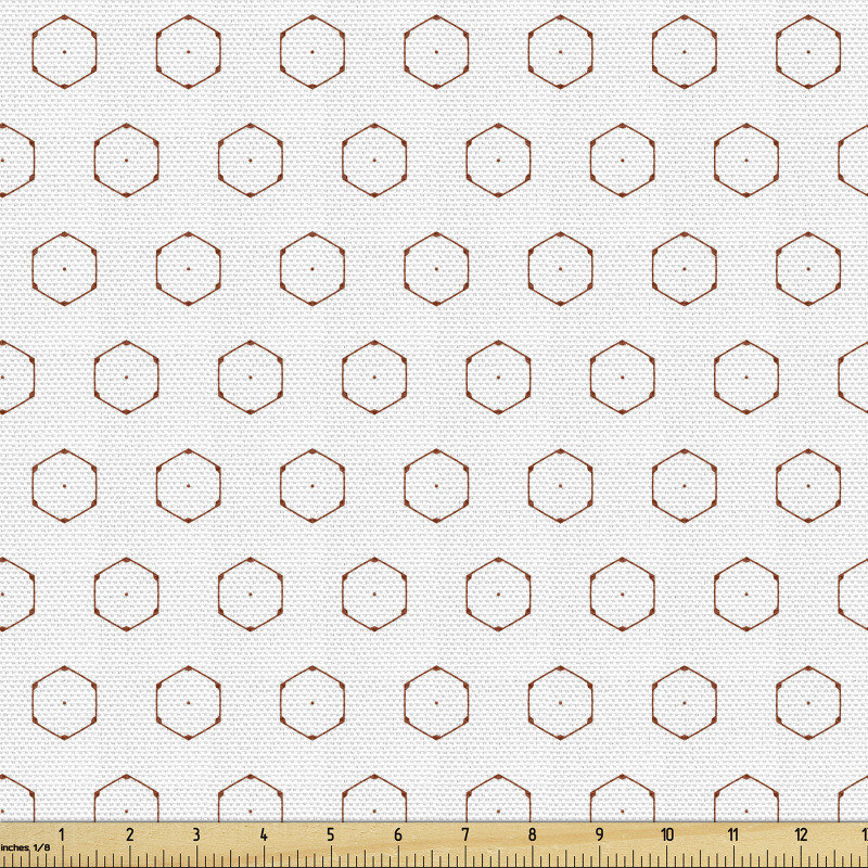 Geometrik Parça Kumaş Soyut Tekrar Eden Küçük Tek Altıgenler 