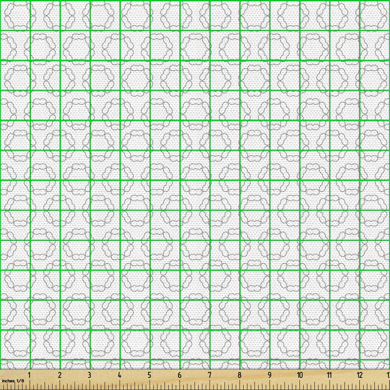 Geometrik Parça Kumaş Dekoratif Halka Desenli