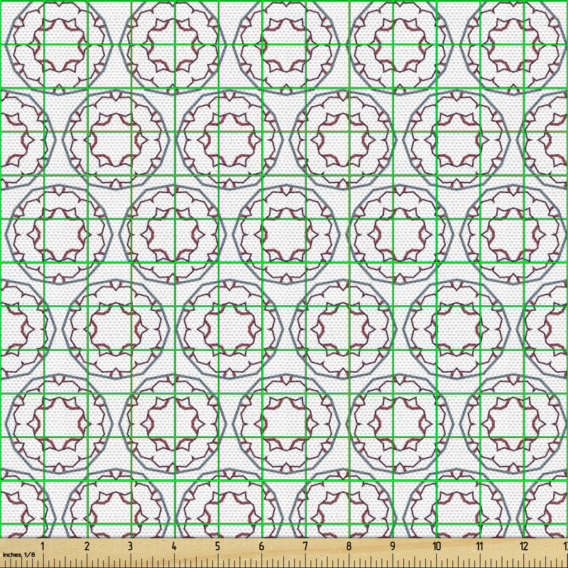 Geometrik Parça Kumaş Altıgen Süslemeli Desen