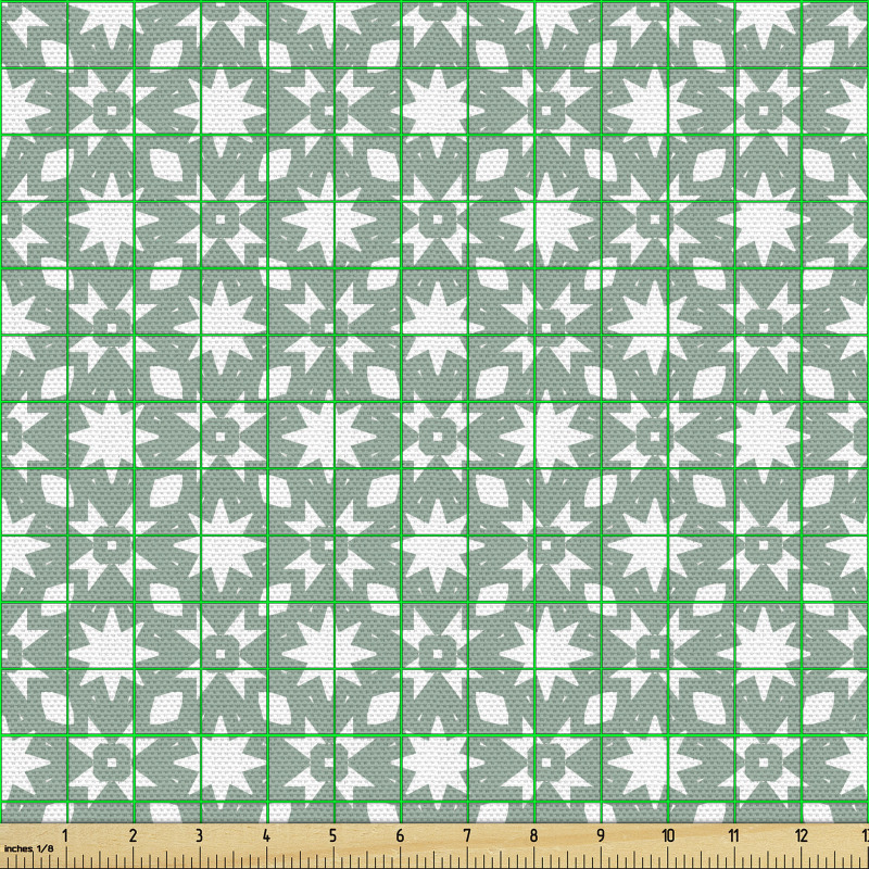 Geometrik Parça Kumaş Soyut Yıldızlardan Oluşan Dekoratif Baskı