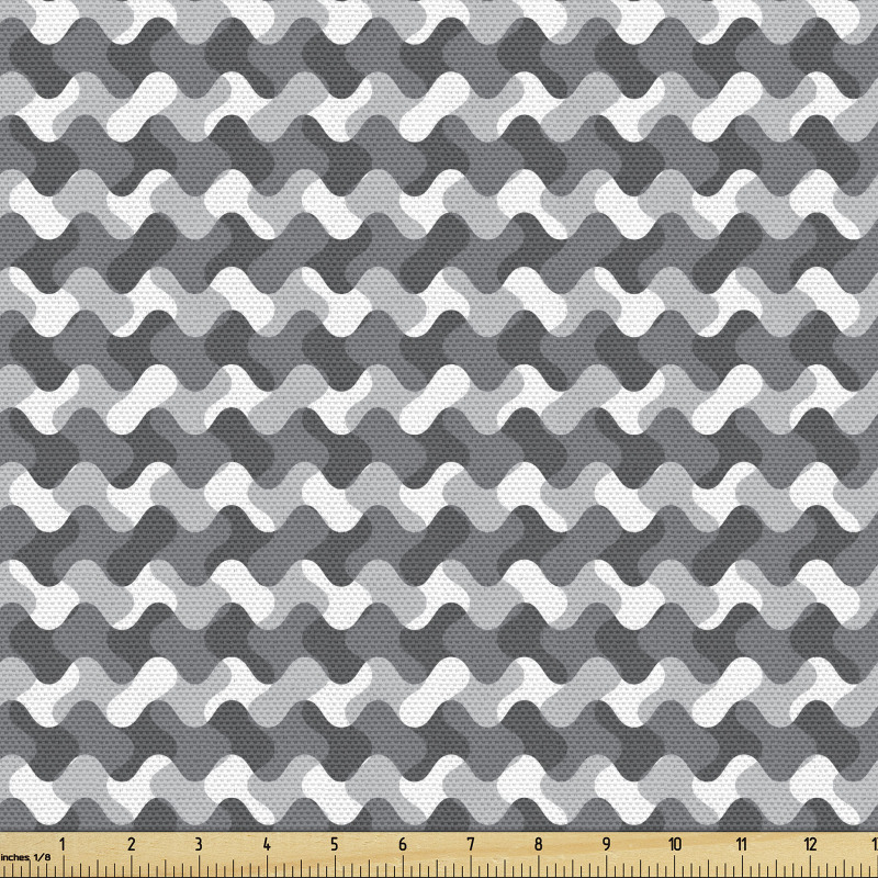 Soyut Parça Kumaş Dalga Desenli Gri Tonları Şekil