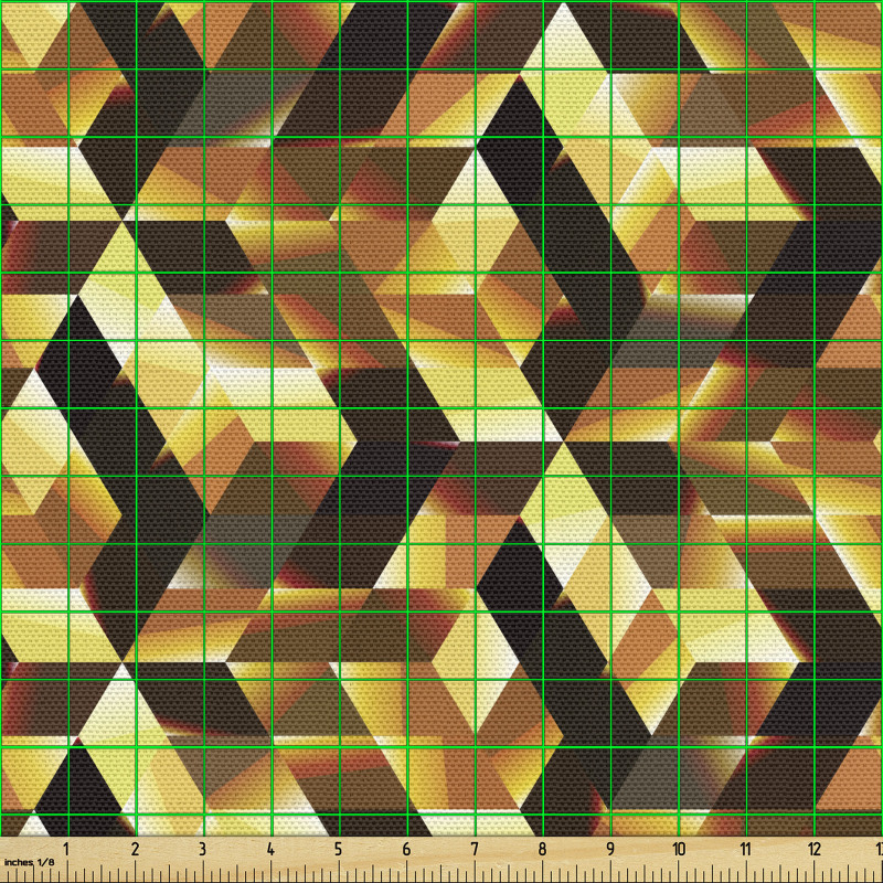 Çizgili Parça Kumaş Geometrik Mozaik