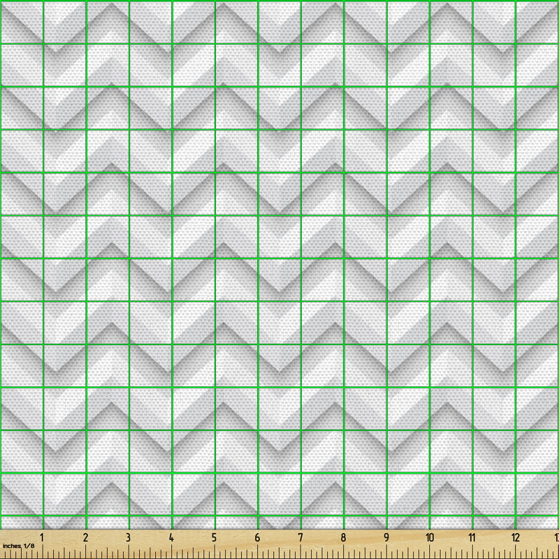 Geometrik Parça Kumaş Zikzak Desenli