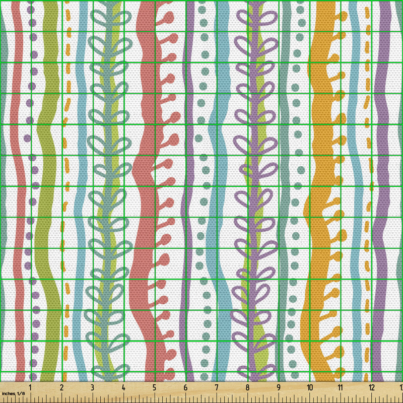 Çizgili Parça Kumaş Sevimli Yaratıcı Rengarenk Çizgili Yaprak