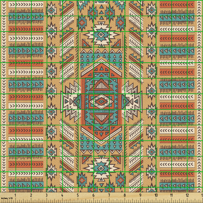 Tribal Parça Kumaş Etnik Kilim Motifli