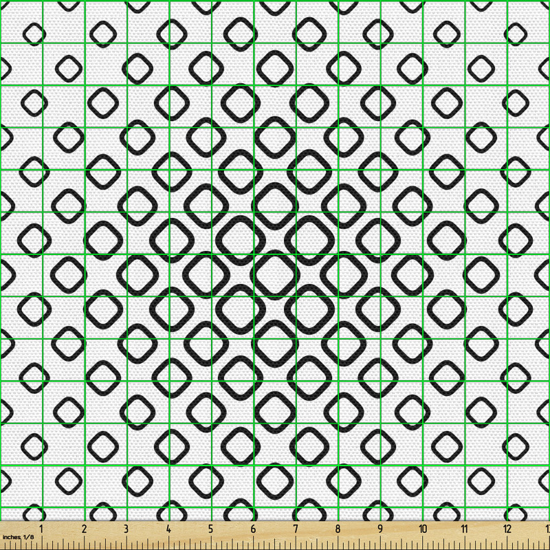 Geometrik Parça Kumaş Tekrarlı Kare Motifli